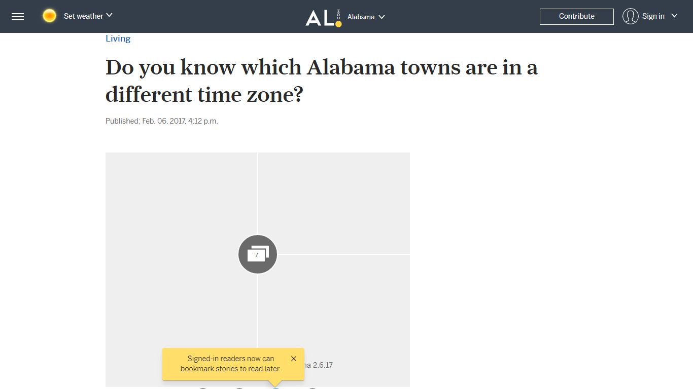Do you know which Alabama towns are in a different time zone?